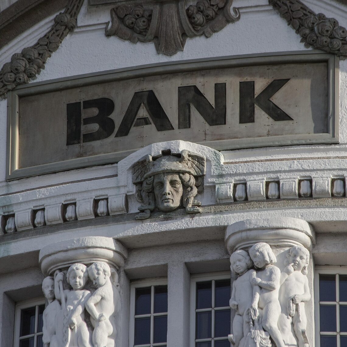 bank, money, shares, save up, capital, financing, banking crisis, credit, banks house, building, architecture, rent, bank building, facade, stone relief, columns, sculptures, historical, monument, stone figure, classical, artful